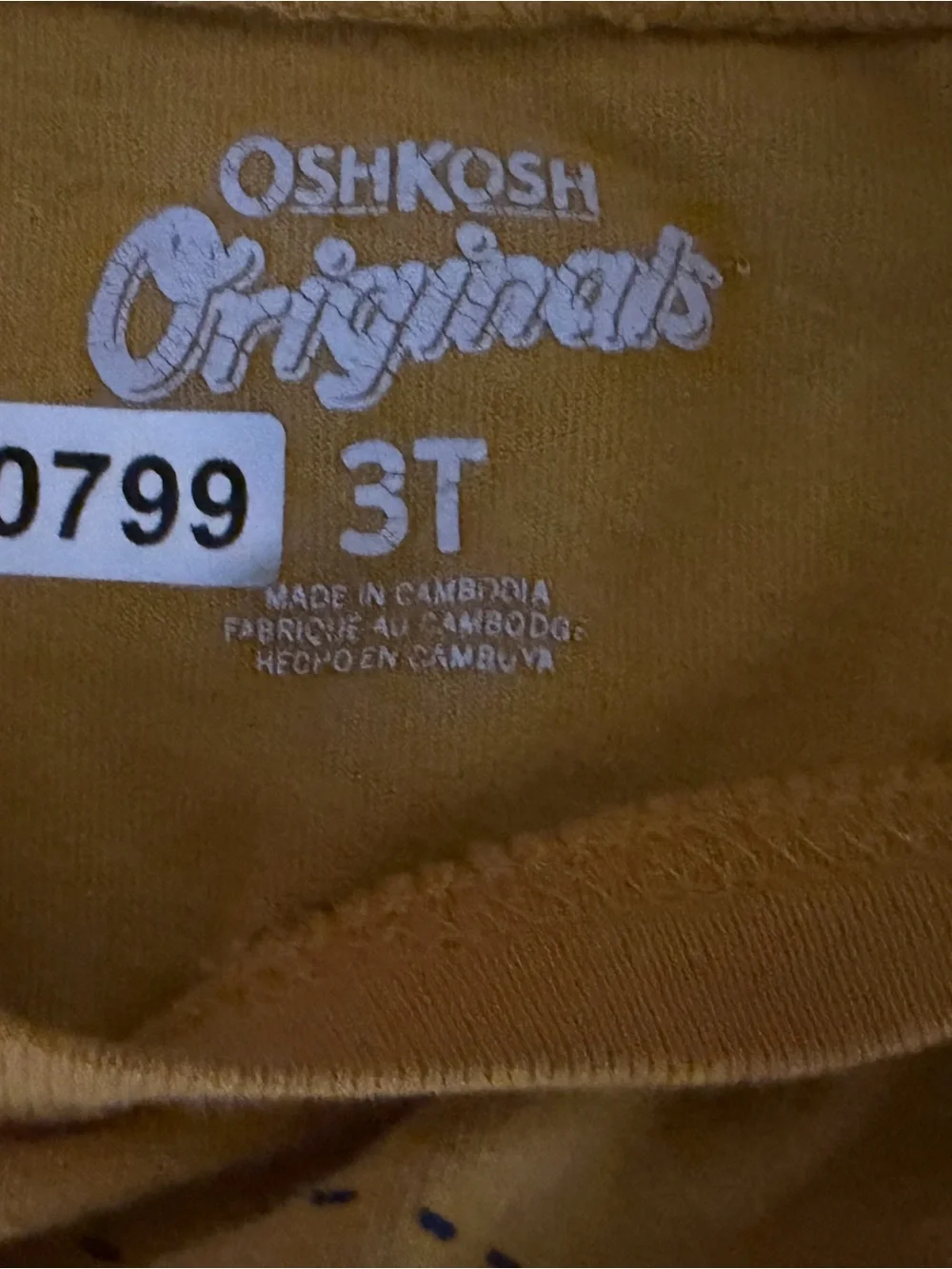 OshKosh Originals 3T Dirt Crew Construction Long Sleeve Shirt